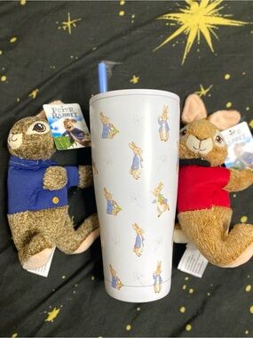 Peter Rabbit White Insulated Tumbler with Straw